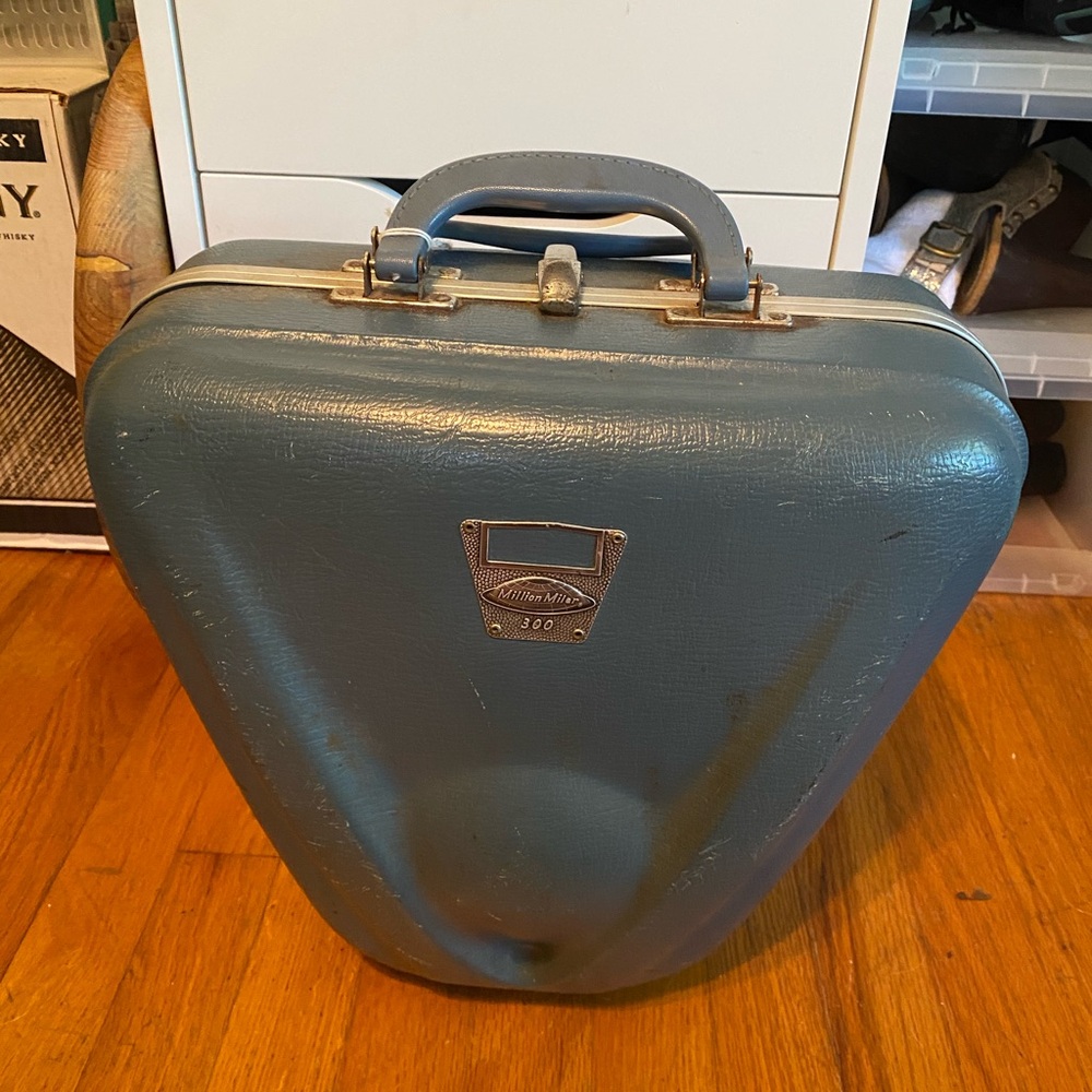 Vintage Blue Hard Shell Men's Bag